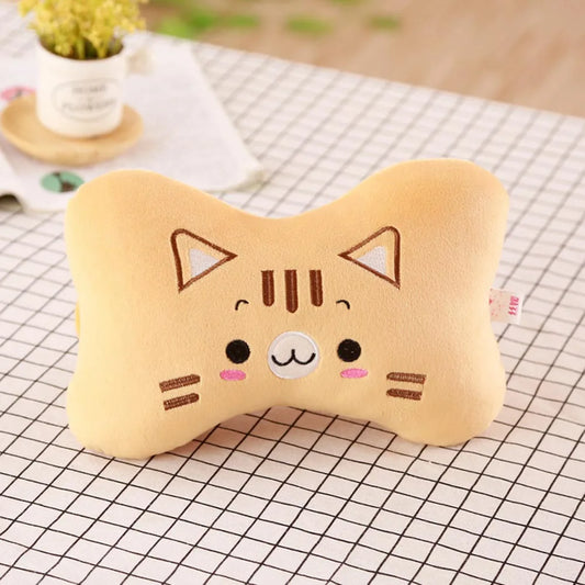 Car Neck Pillow Cartoon Cute Animal Travel Pillow Car Seat Cushion Cover Neck Support Headrest Interior Accessories  VehiDecors Tiger  