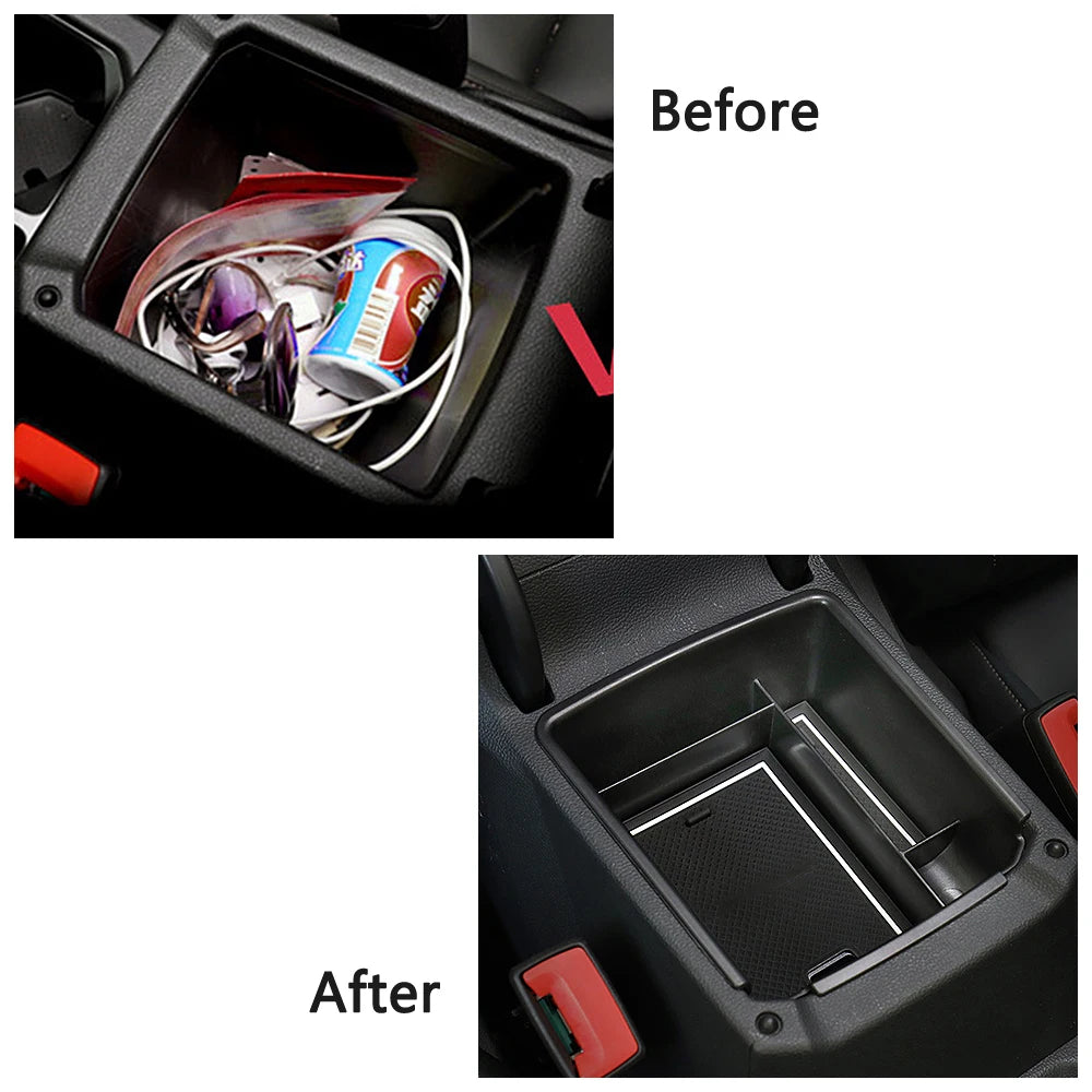 For Volkswagen VW Tiguan L MK2 2017-2020 Central Console Armrest Container Storage Box Refit Holder Tray Car Stowing Tidying  VehiDecors   