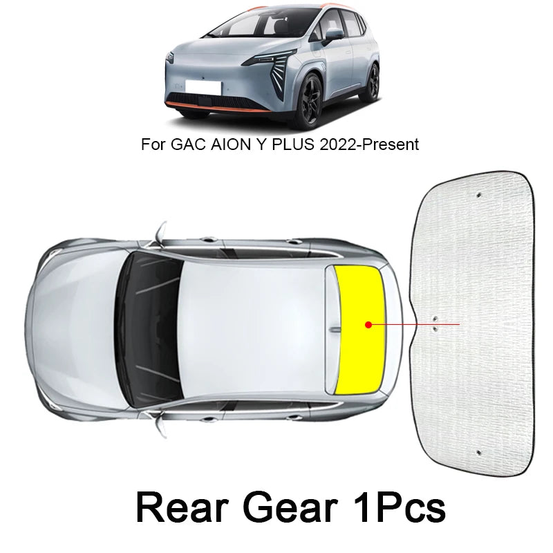 Car Sunshades UV Protect Cover Side Windows Curtain Sun Shade Visor For GAC AION Y PLUS 2022-2025 Front Windshield Accessory  VehiDecors 1pc rear  