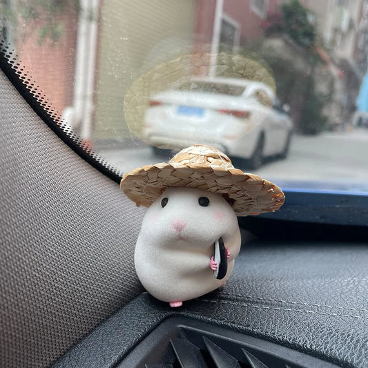 Car Decoration Hamster Accessories Console Cute Doll Car Interior Pendant Cool Car  VehiDecors   