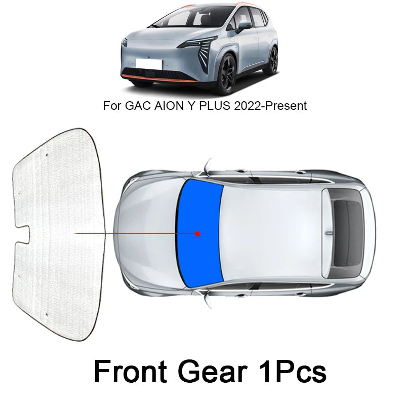 Car Sunshades UV Protect Cover Side Windows Curtain Sun Shade Visor For GAC AION Y PLUS 2022-2025 Front Windshield Accessory  VehiDecors 1pc front  