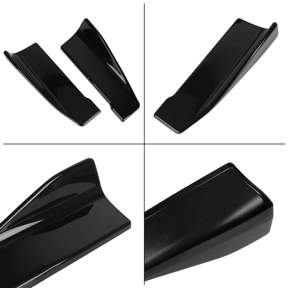 1 Pair Carbon Fiber Side Skirt Extension Universal Car Rear Bumper Strip Lip ABS Spoiler Diffuser Anti Scratch Protector  VehiDecors   