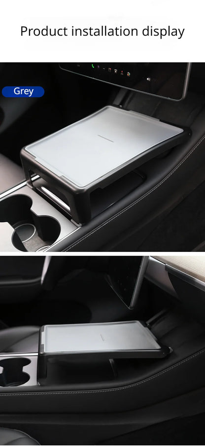 For Tesla Model 3 Y Central Control Dining Tray Car Small Table Desk Center Console Tray Board Car Interior Accessories 2021-23  VehiDecors   
