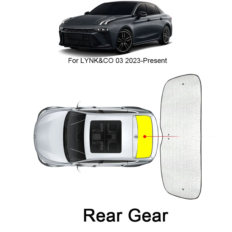 Car Sunshades UV Protection Cover For LYNKCO 03 03+ 2023-2025 Side Window Curtain Sun Shade Visor Windshield Auto Accessories  VehiDecors Rear For 03 23-25  
