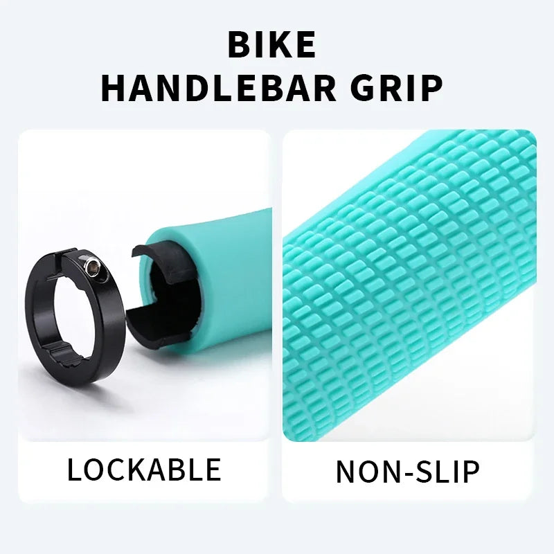 BUCKLOS Bicycle Handlebar Grip Ruber Bike Handle Bar Grips Shock Absorbing Lockable MTB Cuffs Cycling Accessories  VehiDecors   