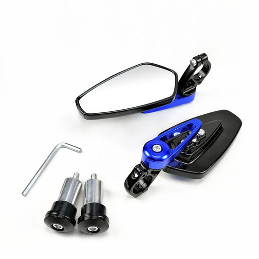 1 Pair 7/8" 22mm Motorcycle Aluminum Bar End Side Rearview Mirror Universal Motorbike Bike Handlebar Rear View Mirrors  VehiDecors   