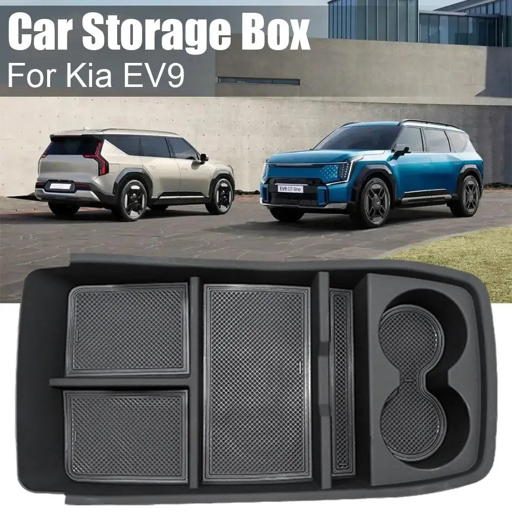 For Kia EV9 Center Storage Box Console Armrest Organizer Holder Phone Tray Car Accessories Container W2G4  VehiDecors   