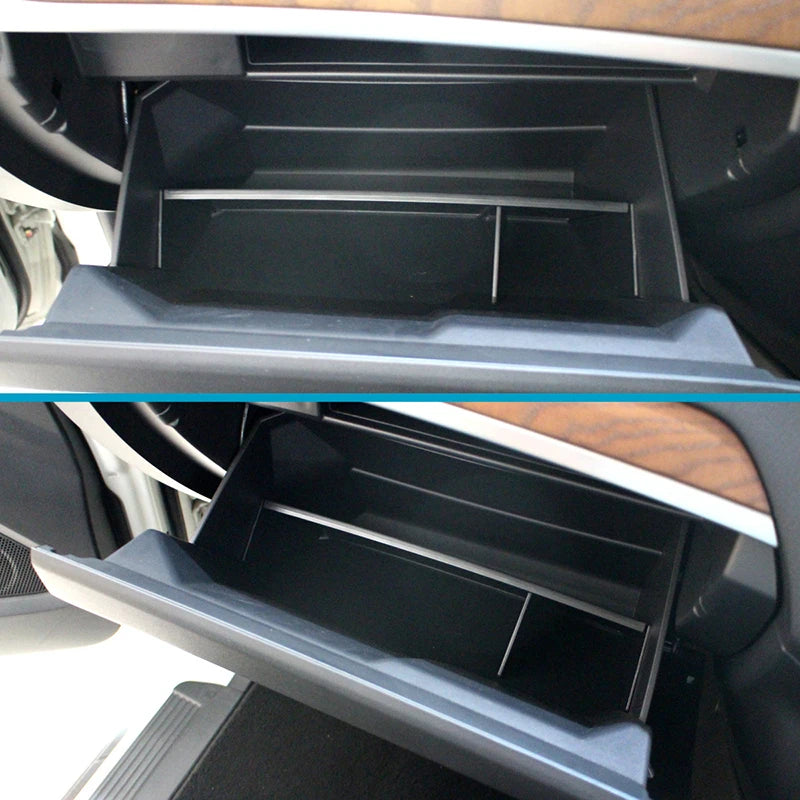 For Mitsubishi Pajero V97V93 Car Co-pilot Glove Box Partition Organizer Interior Storage Box Clapboard Traying Auto Accessories  VehiDecors   
