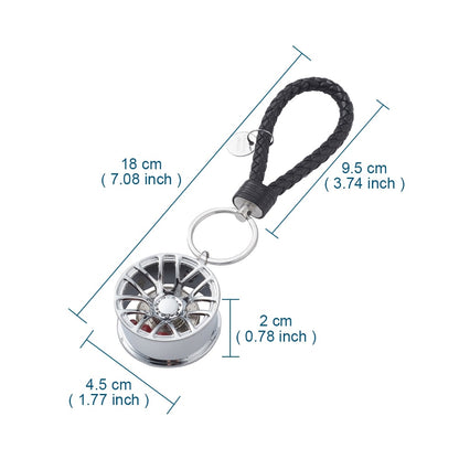 Car Wheel Hub Key Ring Keychain Key Pendant Brakes Metal Zinc Alloy  VehiDecors   