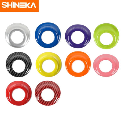 SHINEKA ABS Car Automatic Headlight Induction Decoration Cover Trim Stickers For Dodge Challenger 2015-2021 Interior Accessories  VehiDecors   