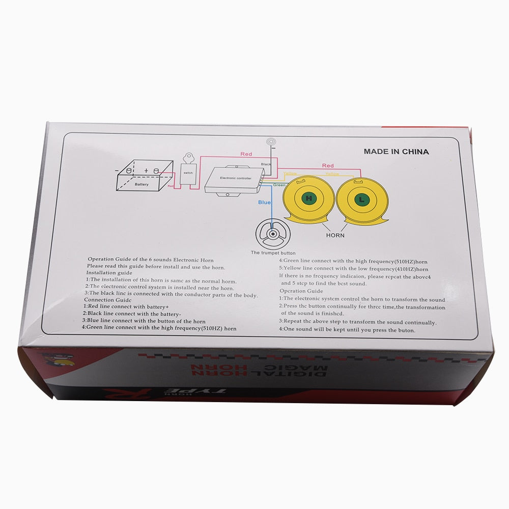Spanish Warehouse 2pcs Car Speaker Vehicle Auto 18 Voices Tone Music Speakers Horns Alarm 12V Motor Motorcycle Signal Horn  VehiDecors   
