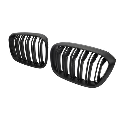 Double Slat Car Front Grill Grilles Kidney Grill For BMW 3 4 X3 G01 G08 X4 G02 2018 2019 2020 2021 Racing Grilles Car Styling  VehiDecors Matte Black  