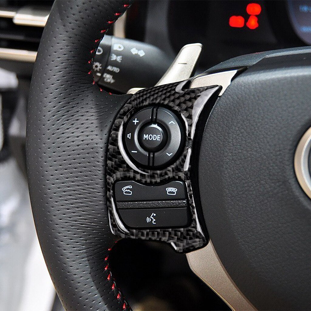 Steering Wheel Decoration Cover Trim Sticker Decal for Lexus IS250 Nx200 200t 300h 2013-2020 Car Accessories Carbon Fiber  VehiDecors   
