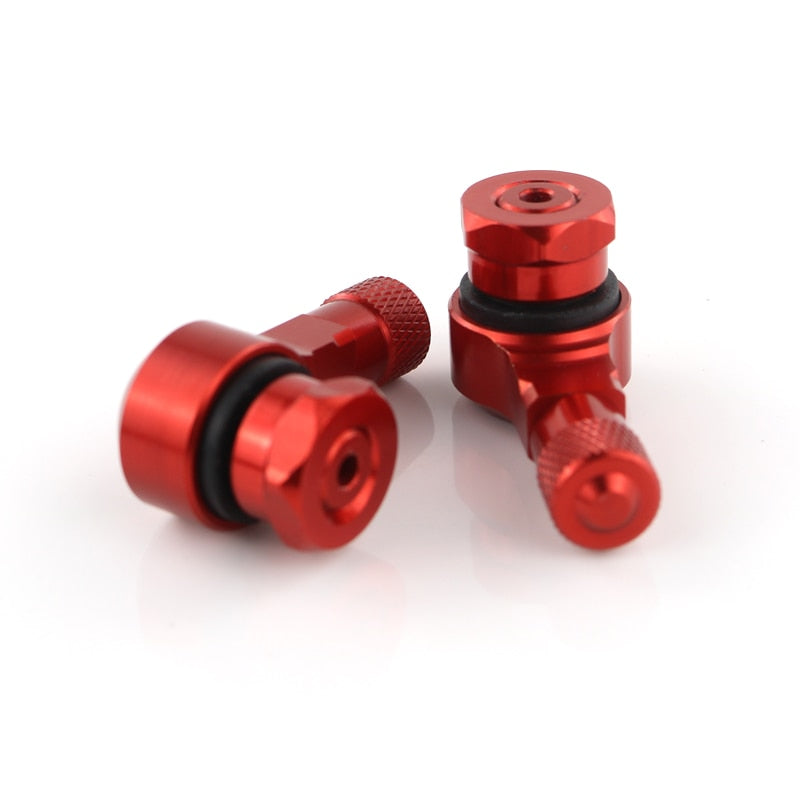 Motorcycle 11.3mm Fit For BMW S1000RR S1000 RR Front and Rear CNC Aluminum alloy Wheel Tubeless Tire Valve Stems 90 Degree  VehiDecors red  