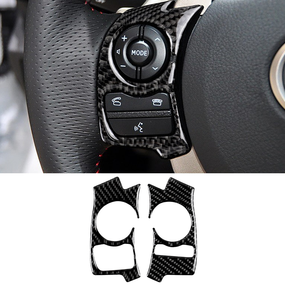 Steering Wheel Decoration Cover Trim Sticker Decal for Lexus IS250 Nx200 200t 300h 2013-2020 Car Accessories Carbon Fiber  VehiDecors   