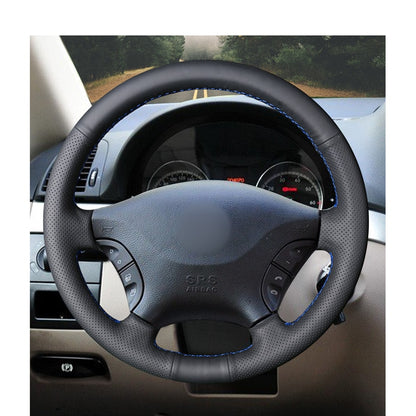 Hand-stitched Black PU Artificial Leather Steering Wheel Cover for Mercedes Benz W639 Viano Vito Sprinter Volkswagen VW Crafter  VehiDecors   