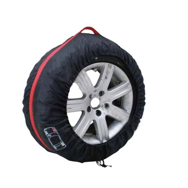4Pcs Spare Tire Cover Case Polyester Winter and Summer Car Tires Storage Bag Automobile Tyre Accessories Vehicle Wheel Protector  VehiDecors   