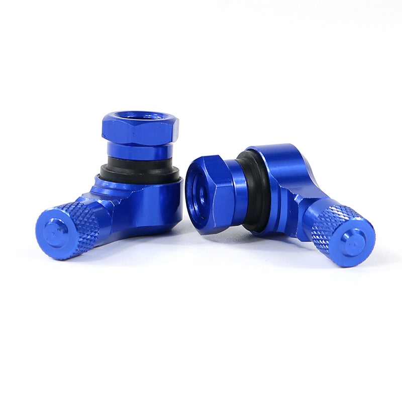 Motorcycle 11.3mm Fit For BMW S1000RR S1000 RR Front and Rear CNC Aluminum alloy Wheel Tubeless Tire Valve Stems 90 Degree  VehiDecors blue  