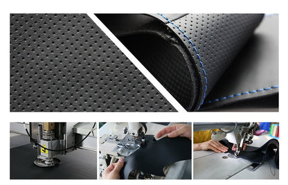 Hand-stitched Black PU Artificial Leather Car Steering Wheel Cover for Lada Vesta 2015 2016 2017 2018 2019 2020 Xray 2015-2020  VehiDecors   