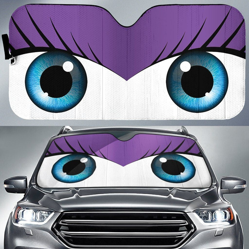 Women Big Eyes with Long Eyelash Printed Car Sunshade Your Name Auto Accessories Car Window Windscreen Covers  VehiDecors Coral Red  