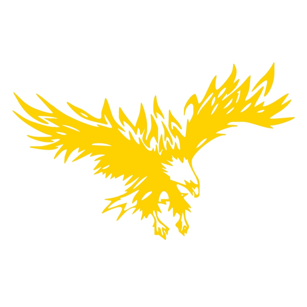 Reflective Laser PVC Eagle Graphics Sticker for Car Door Hood Body Side Decals Vinyl Auto Exterior Styling Film Foil Sheets  vehidecors Yellow  