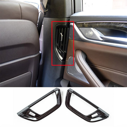 For BMW 5 Series G30 G31 17-18 2PCS Chrome ABS Rear Side Air Outlet Cover Trim Car Interior Supplies  VehiDecors   