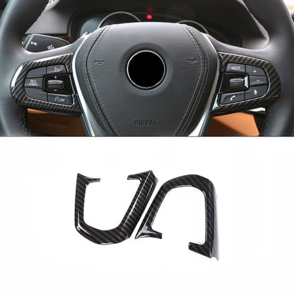 For BMW 5 Series G30 G31 17-18 2PCS Chrome ABS Rear Side Air Outlet Cover Trim Car Interior Supplies  VehiDecors steering wheel 1  