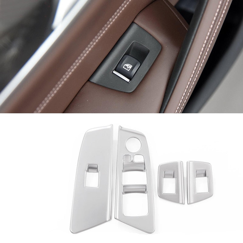 For BMW 5 Series G30 G31 17-18 2PCS Chrome ABS Rear Side Air Outlet Cover Trim Car Interior Supplies  VehiDecors Glass lifts  