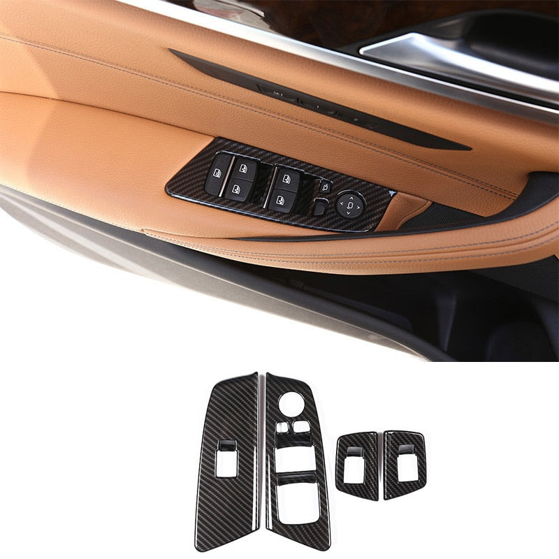 For BMW 5 Series G30 G31 17-18 2PCS Chrome ABS Rear Side Air Outlet Cover Trim Car Interior Supplies  VehiDecors Glass lifts 1  