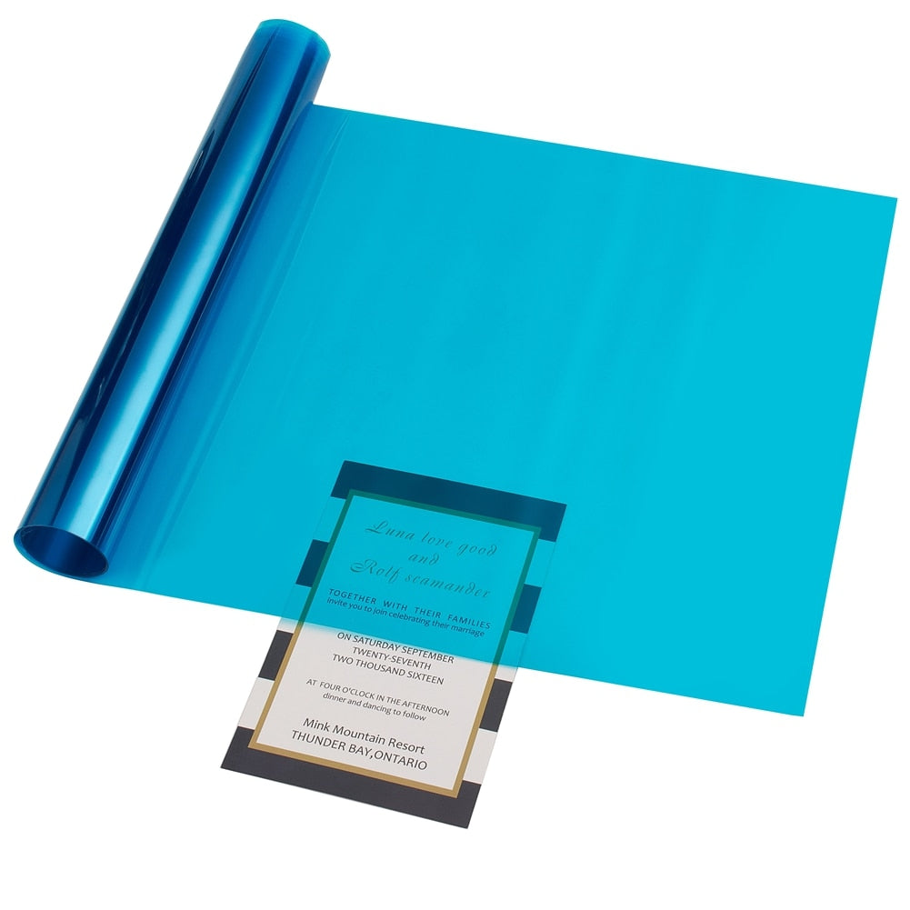 Blue 55% VLT Window Tints Solar Protection Car Side Window Film Home Glass Foils IR 60% UV 99% No Glue Adhesives 50x300cm  VehiDecors   