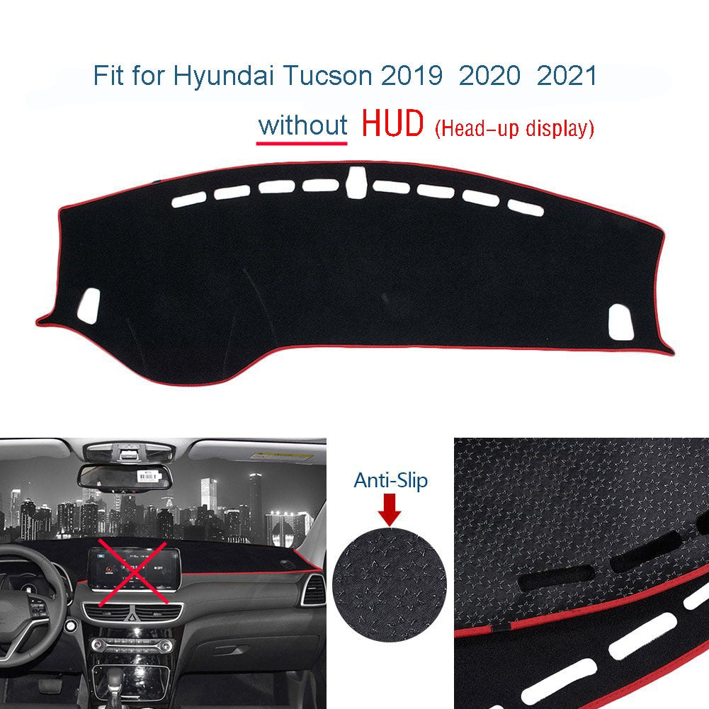 Car Dashboard Cover For Hyundai Tucson 2016-2018 2019-2021 Dashmat Pad Dashboard Carpet Dash Mat Sun Shade Left Hand Drive  vehidecors Year of 2019-2021  